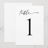 Minimalistische moderne Tischnummer (Vorne/Hinten)
