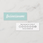 Minimalistische, moderne, trendige Blue-Treuekarte Mini Visitenkarte (Vorne/Hinten)