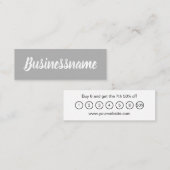 Minimalistische moderne, trendige Graukarte Mini Visitenkarte (Vorne/Hinten)