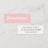 Minimalistische, moderne, trendige, rosa Treuekart Mini Visitenkarte (Vorne/Hinten)