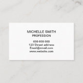 Minimalistische moderne trendy Geschäftskarte des Visitenkarte (Rückseite)