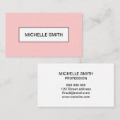 Minimalistische moderne trendy Geschäftskarte des Visitenkarte (Vorne/Hinten)