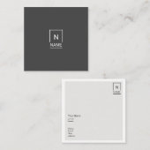 Minimalistische moderne Trendy quadratische Visitenkarte (Vorne/Hinten)