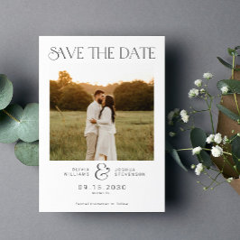 Minimalistische moderne Typografie einfache Hochze Save The Date