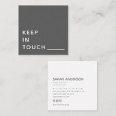 Minimalistische | moderne Typografie-einfaches Quadratische Visitenkarte (Vorne/Hinten)