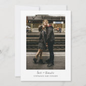 Minimalistische moderne Typografie Foto Liebe und Dankeskarte (Vorderseite)
