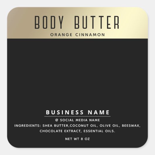 Minimalistische moderne Typografie Quadratischer Aufkleber (Vorderseite)