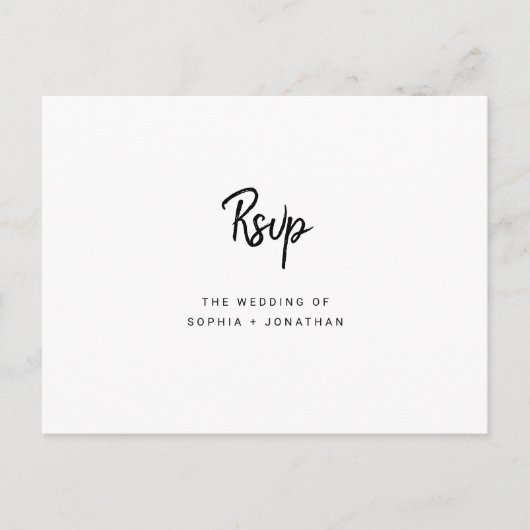 Minimalistische moderne UAWG für Hochzeitsfeiern Postkarte (Vorderseite)