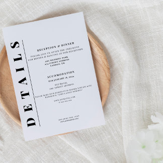 Minimalistische, moderne und einfache Details Begleitkarte