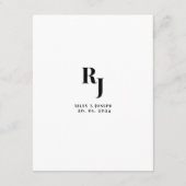 Minimalistische, moderne und einfache Details Begleitkarte (Rückseite)