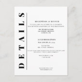 Minimalistische, moderne und einfache Details Begleitkarte (Vorderseite)