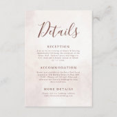 Minimalistische, moderne und elegante Hochzeitsdet Begleitkarte (Vorderseite)