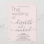 Minimalistische, moderne und elegante Kalligraphie Einladung (Vorne/Hinten)