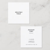 Minimalistische, moderne und elegante Vorlage für Quadratische Visitenkarte (Vorne/Hinten)