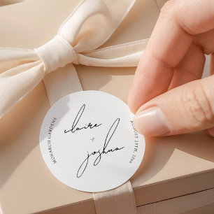 Minimalistische moderne und whimsical Schrift Runder Aufkleber