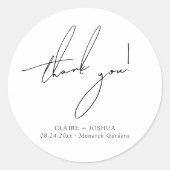 Minimalistische moderne und whimsistische Schrift Runder Aufkleber (Vorderseite)