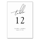 Minimalistische moderne und whimsistische Schrift Tischnummer (Rückseite)