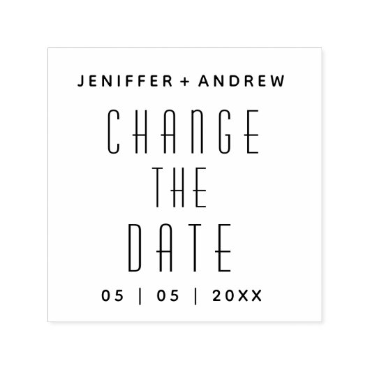 Minimalistische moderne Veränderung der Datumskaut Permastempel (Design)