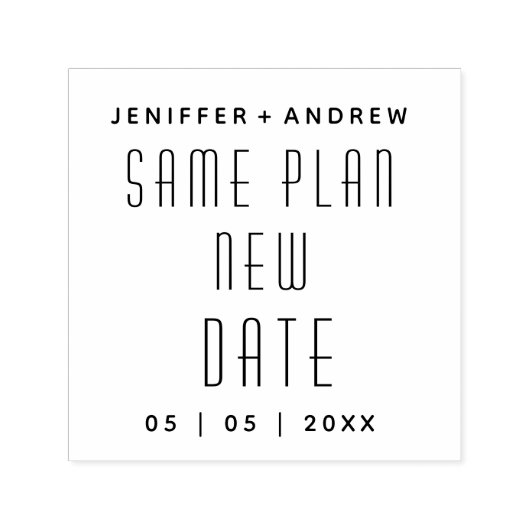 Minimalistische moderne Veränderung der Datumskaut Permastempel (Design)