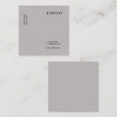 Minimalistische moderne vielseitige graue quadratische visitenkarte (Vorne/Hinten)