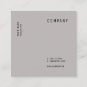 Minimalistische moderne vielseitige graue quadratische visitenkarte (Vorderseite)