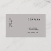 Minimalistische moderne vielseitige graue visitenkarte (Vorderseite)
