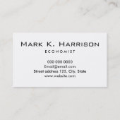 Minimalistische moderne visitenkarte (Rückseite)