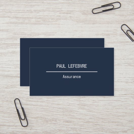 Minimalistische, moderne Visitenkarte (Vorderseite/Rückseite Beispiel)