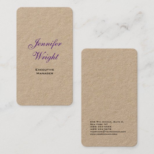 Minimalistische, moderne visitenkarte (Vorne/Hinten)