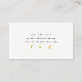 Minimalistische moderne visitenkarte (Rückseite)