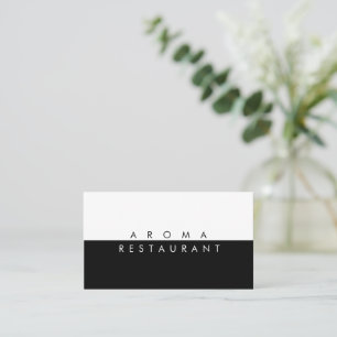 Minimalistische moderne Visitenkarte Schwarz-weiß