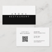 Minimalistische moderne Visitenkarte Schwarz-weiß (Vorne/Hinten)