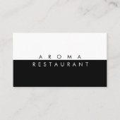 Minimalistische moderne Visitenkarte Schwarz-weiß (Vorderseite)