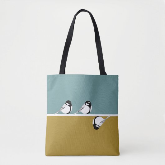 Minimalistische moderne Vogelschutztasche Tasche (Vorderseite)