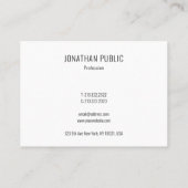 Minimalistische moderne Vorlage Beruflich einfach Visitenkarte (Rückseite)