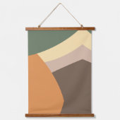 Minimalistische Moderne Wandteppich Mit Holzrahmen (Vorderseite)