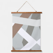 Minimalistische Moderne Wandteppich Mit Holzrahmen (Vorderseite)