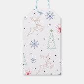 Minimalistische, moderne Weihnachtsfarben Geschenkanhänger (Vorderseite)