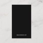 Minimalistische, moderne, weiße Logokombinationen Visitenkarte (Rückseite)