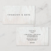 Minimalistische, moderne White Wood Business Card Visitenkarte (Vorne/Hinten)