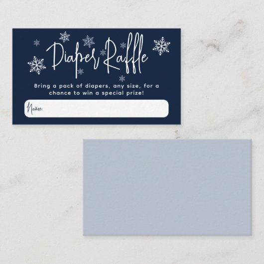 Minimalistische, moderne Winter Baby Boy Dusche Begleitkarte (Vorne/Hinten)