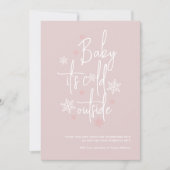 Minimalistische, moderne Winter Baby Dusche Dankeskarte (Vorderseite)