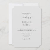 Minimalistische, moderne Winterhochzeit Einladung (Vorderseite)