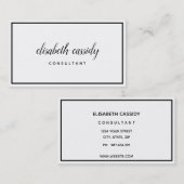 Minimalistische moderne zweiseitige Visitenkarte (Vorne/Hinten)