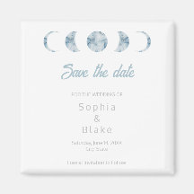 Minimalistische Mondphasen Celestial Save the Date