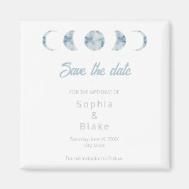 Minimalistische Mondphasen Celestial Save the Date Magnet