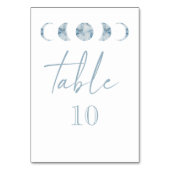 Minimalistische Mondphasen Celestial Tischnummer (Rückseite)