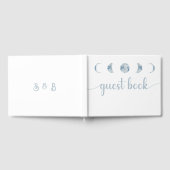 Minimalistische Mondphasen Celestie Hochzeit Gästebuch (Voll)