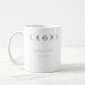 Minimalistische Mondphasen Celestie Hochzeit Kaffeetasse (Links)