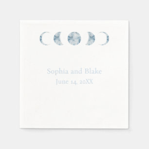 Minimalistische Mondphasen Celestie Hochzeit Serviette